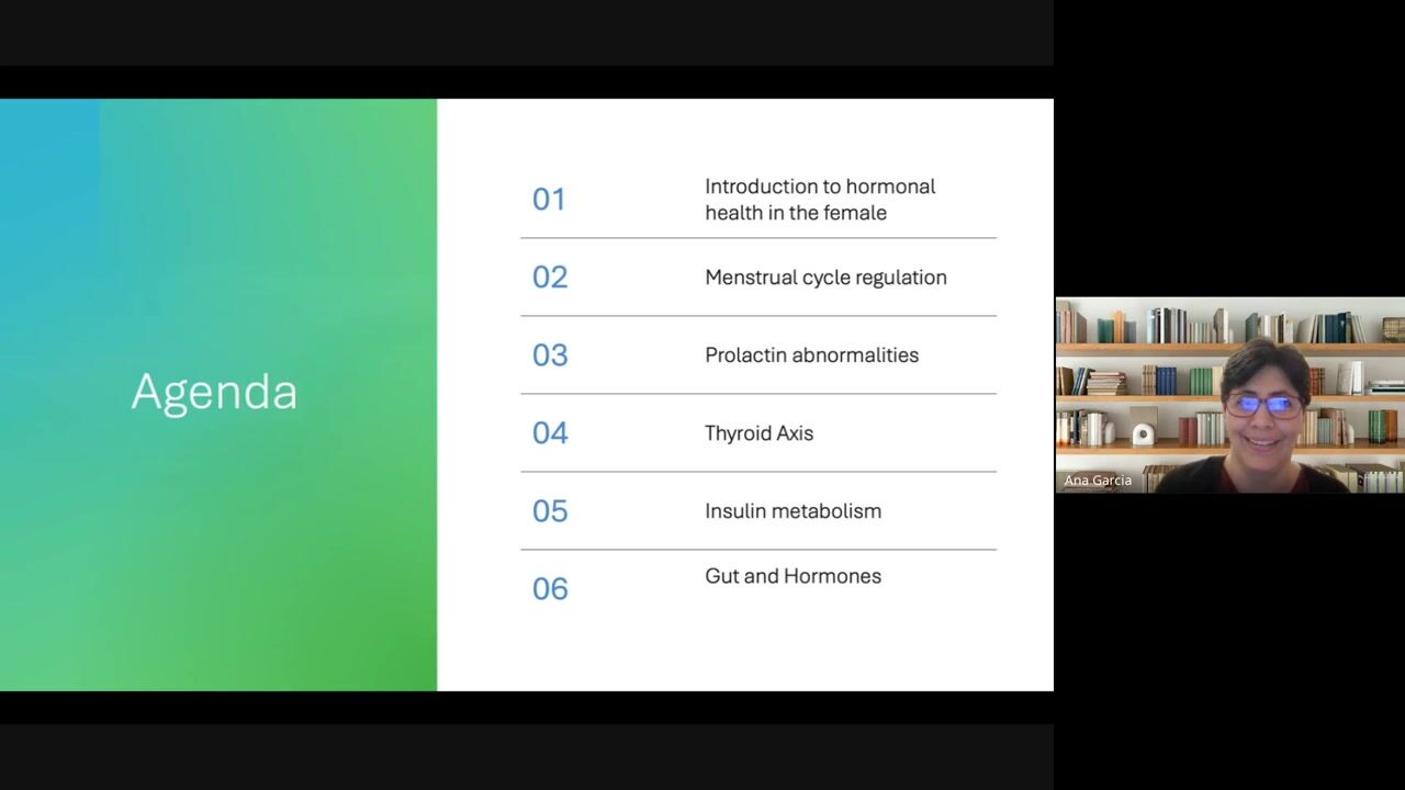 Dr. Ana Garcia presenting Hormones Through the Lifespan